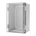 Electrical ABS Junction Box IP66 Waterproof Electrical Enclosure with Clear Hinged Cover and Mounting Plate for