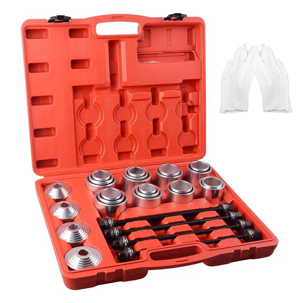 30 Piece Pull and Press Sleeve Kit 45# Steel Removal Installation Bushes Bearings Tool Kit Bush Removal Insertion