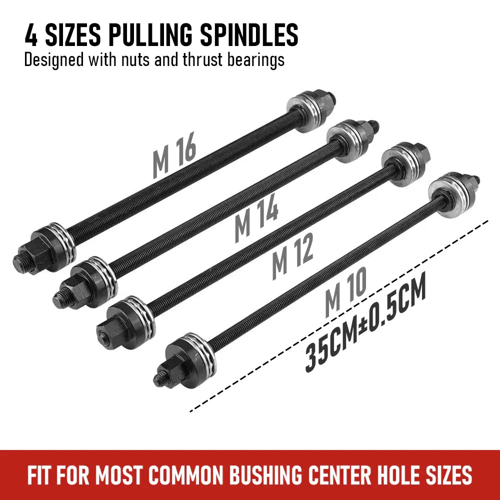 30 Piece Pull and Press Sleeve Kit 45# Steel Removal Installation Bushes Bearings Tool Kit Bush Removal Insertion