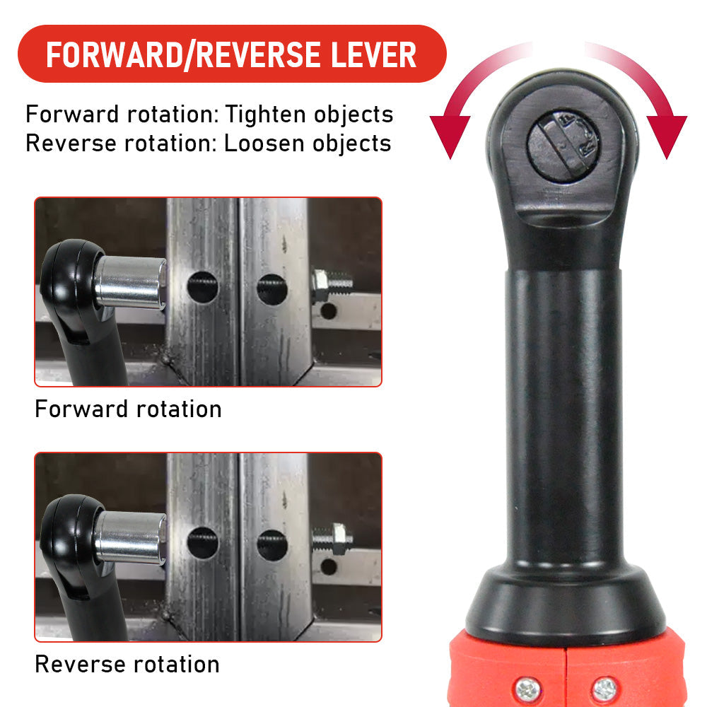 Cordless Electric Ratchet Wrench Set 12V Power Electric Ratchet Wrench 3/8inch 400 RPM Variable Speed with Sockets