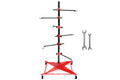 Universal Auto Paint Stand Panel Tree Paint Rotating Stand Center Post Hang Paint Spray with 4 Wheels and 6 Hooks for